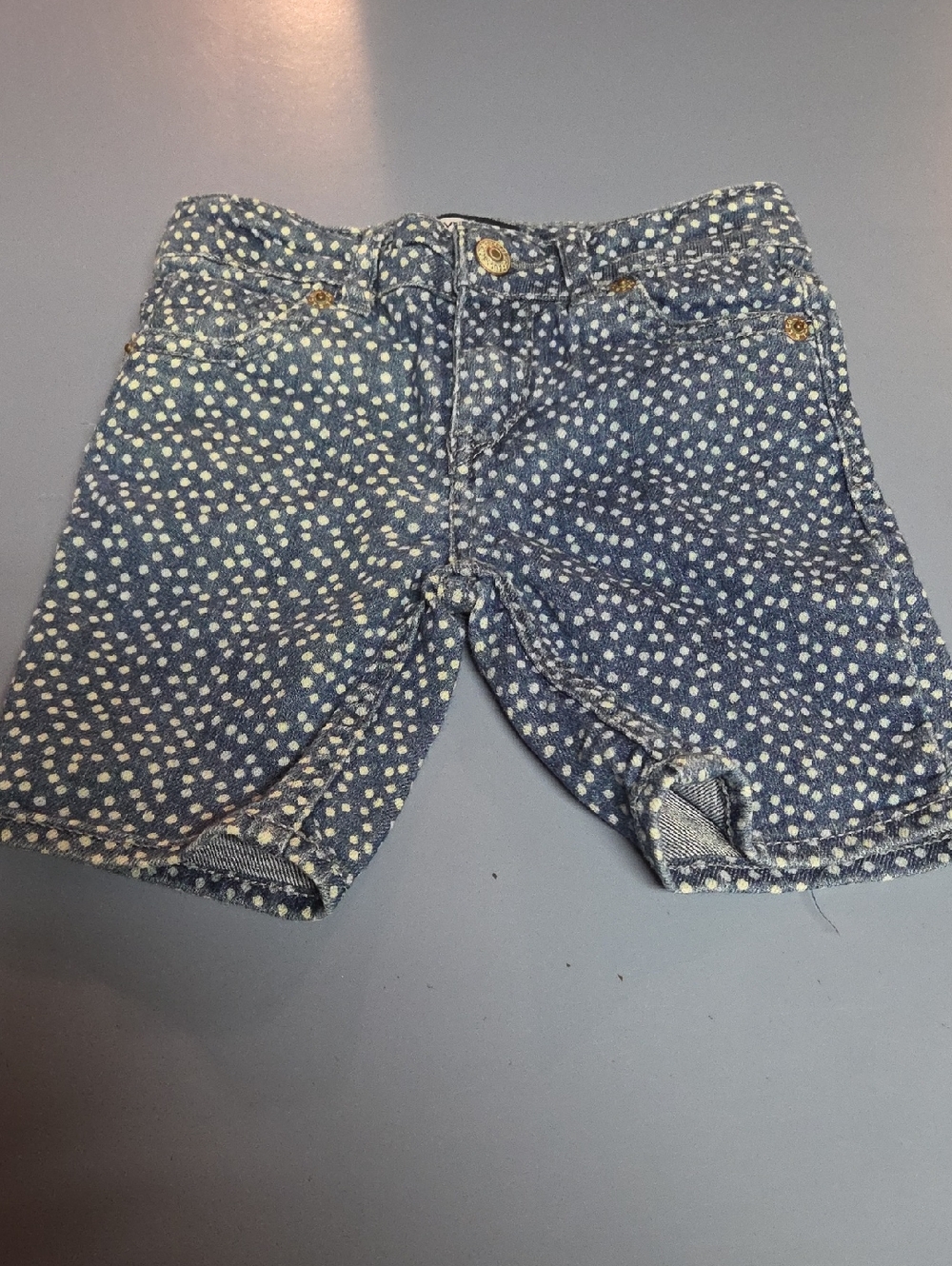 Levi's Indigo Denim Polka Dot Bermuda Shorts
